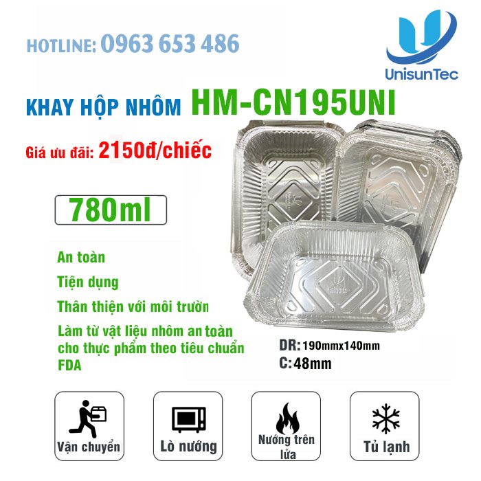 Khay nhôm 780ml